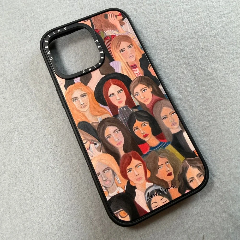 Casetify Phone Case iPhone 16 Pro Max Black Love Marie Art MagSafe Girlhood